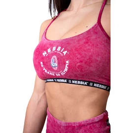 Reggiseno da donna Nebbia NEBBIA x OLYMPIA Washed Open Back Sports Bra LEGACY 779 red