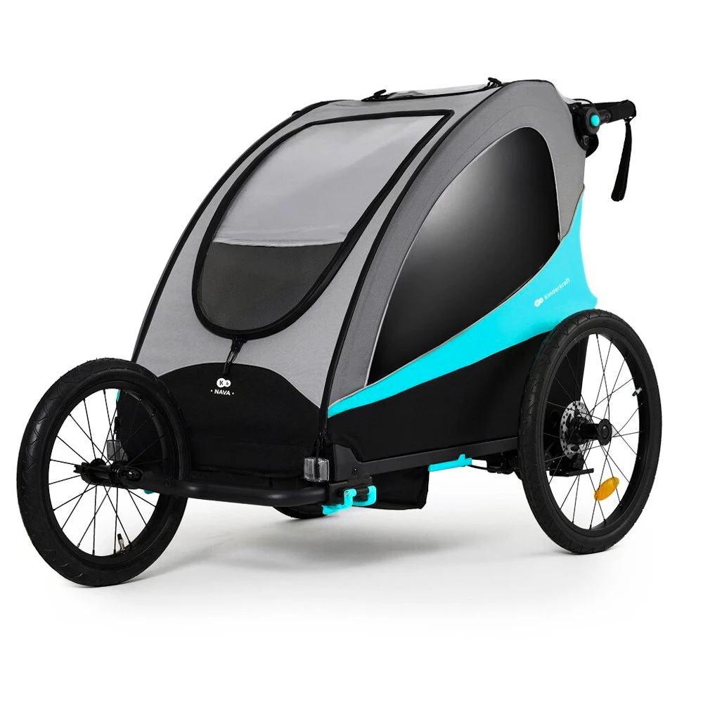 Rimorchio bici bambini Kinderkraft Nava Hawaiian Blue