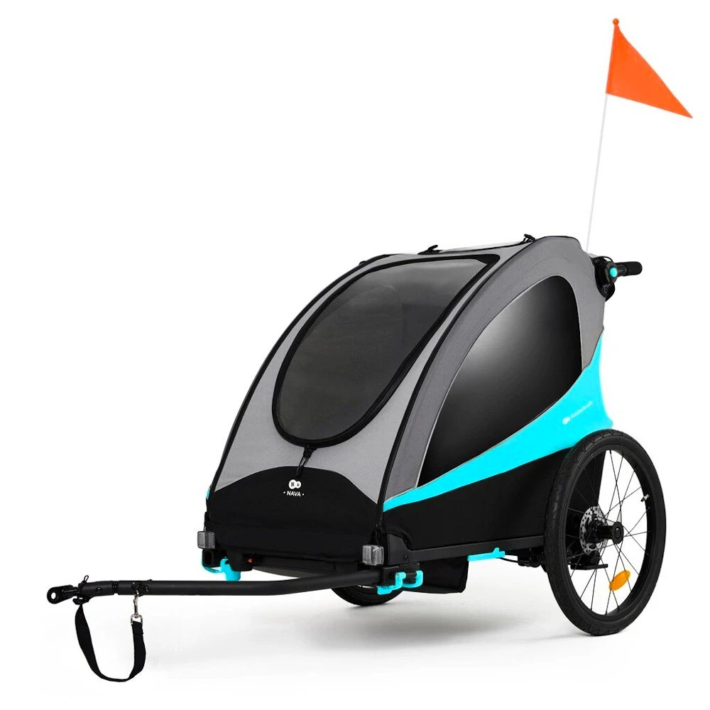 Rimorchio bici bambini Kinderkraft Nava Hawaiian Blue