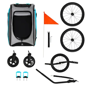 Rimorchio bici bambini Kinderkraft Nava Hawaiian Blue