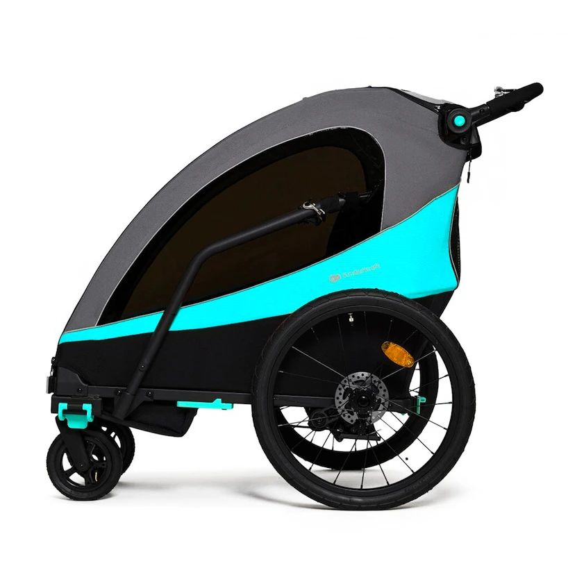 Rimorchio bici bambini Kinderkraft Nava Hawaiian Blue