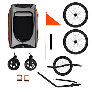 Rimorchio bici bambini Kinderkraft Nava Sunny Orange