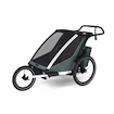 Rimorchio bici bambini Thule Chariot Cross 2 double dark slate