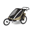 Rimorchio bici bambini Thule Chariot Cross 2 double faded khaki