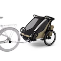 Rimorchio bici bambini Thule Chariot Cross 2 double faded khaki