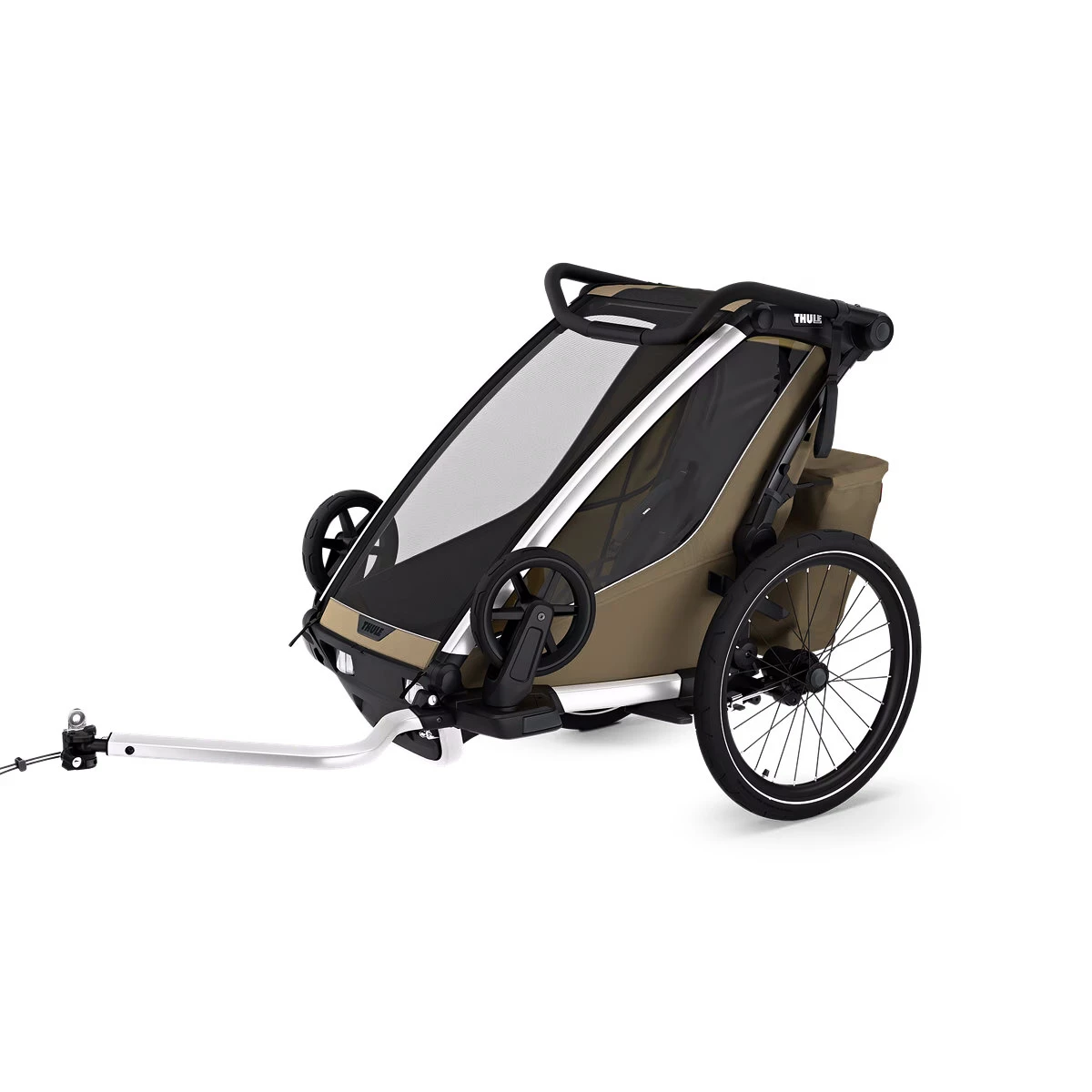 Rimorchio bici bambini Thule Chariot Cross 2 single faded khaki