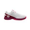Scarpe da tennis per bambini Wilson Rush Pro Jr L White/Beet Red