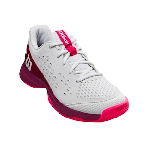 Scarpe da tennis per bambini Wilson Rush Pro Jr L White/Beet Red