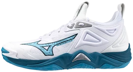 Scarpe indoor da uomo Mizuno WAVE MOMENTUM 3 White/Sailor Blue/Silver