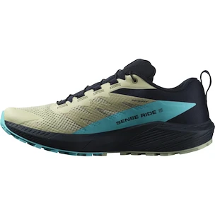 Scarpe running uomo Salomon Sense Ride 5 Alfalfa / Carbon / Peacock Blue  UK 11
