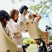 Seggiolino per bambini per biciclette Urban Iki  BIO Front seat Oishi Beige/Bincho Black