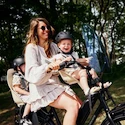 Seggiolino per bambini per biciclette Urban Iki  BIO Front seat Oishi Beige/Bincho Black