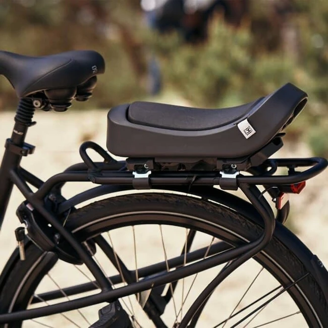 Seggiolino per bambini per biciclette Urban Iki  Junior bike seat Bincho Black/Bincho Black