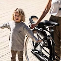Seggiolino per bambini per biciclette Urban Iki Junior seat without carrier frame Bincho Black/Kurumi Brown