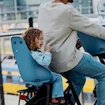 Seggiolino per bambini per biciclette Urban Iki Rear seat Frame mounting Fuji Blue/Bincho Black