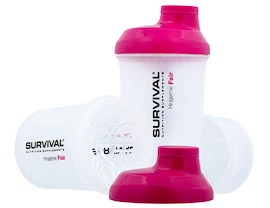 Survival Sheikr trasparente con vassoio rosa 300 ml rosa