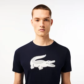 T-shirt Lacoste Core Performance da uomo blu navy/bianca