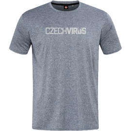 T-shirt sportiva da uomo Czech Virus in tessuto riciclato grigio