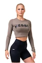 Top donna Nebbia Hero Sporty Hero crop top long sleeve mocha XS