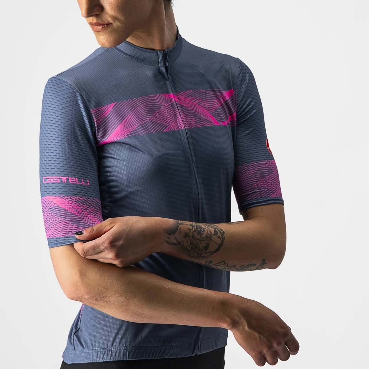 Castelli Fenice Light Acciaio Blu/Rosa Fluo