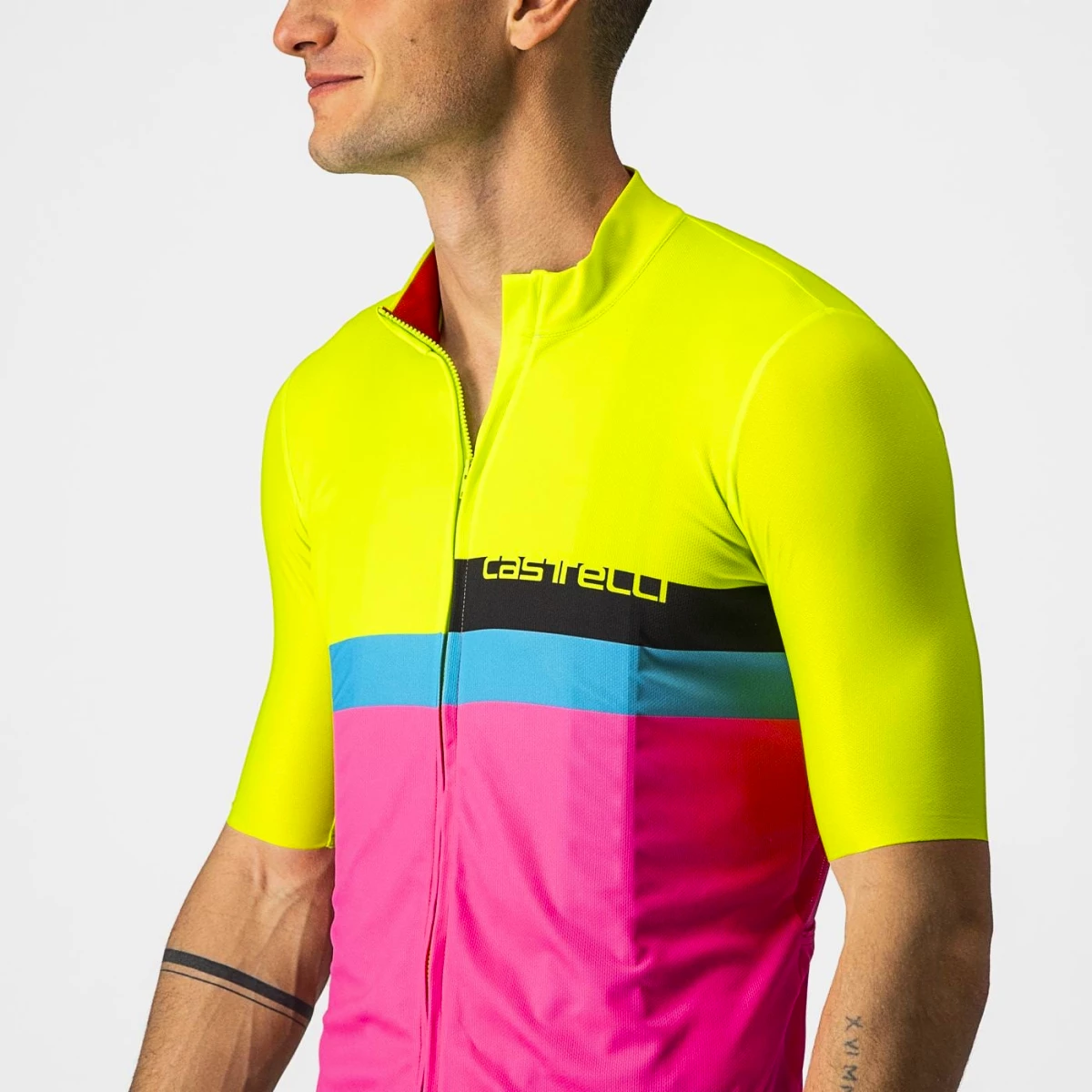 Castelli A Blocco Electric Lime/Nero/Blu/Magenta