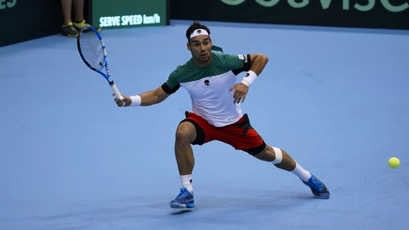 Fabio Fognini e la sua racchetta da tennis Babolat Pure Drive