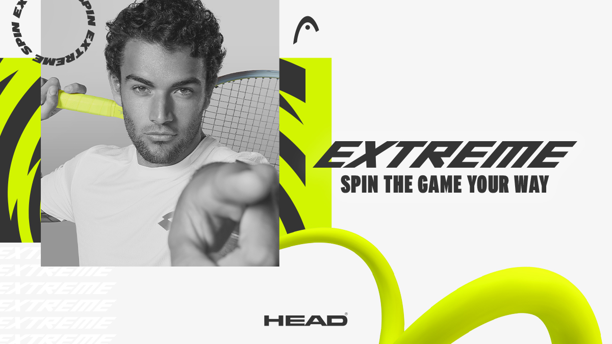 Matteo Berrettini gioca con le racchette da tennis Head Graphene 360+ Extreme