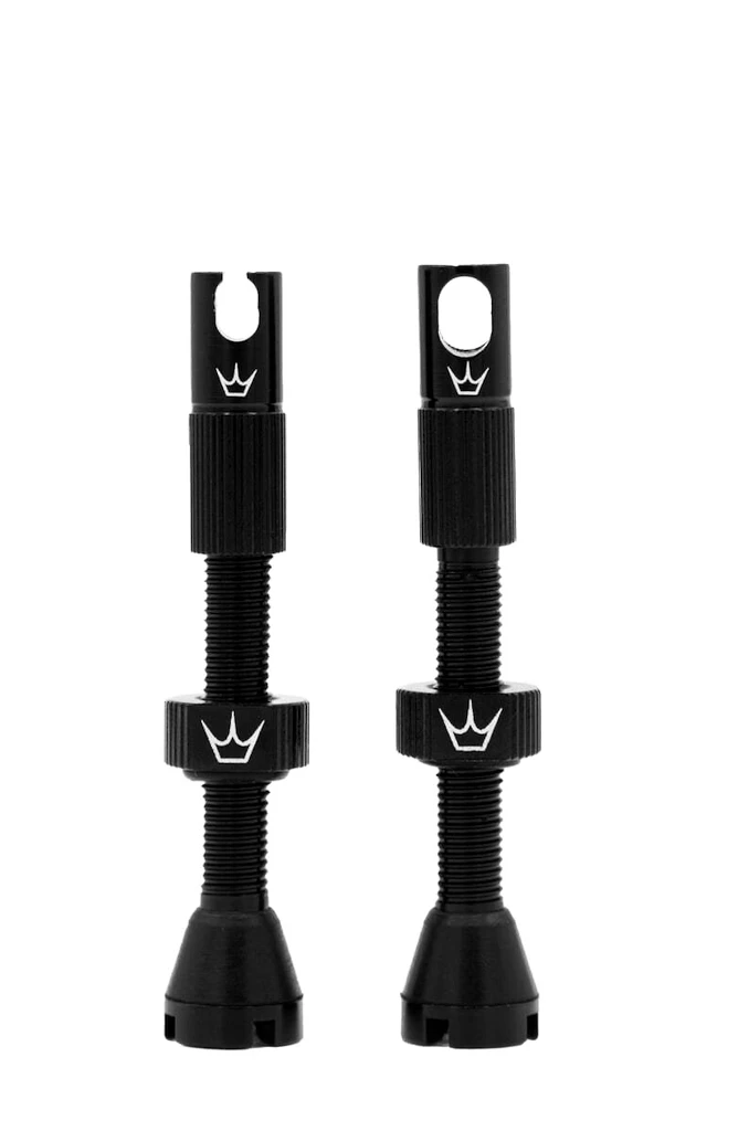 Valvola tubeless PEATY'S  X chris king (mk2) black tubeless valves 42mm (ptv2-42-blk-12)