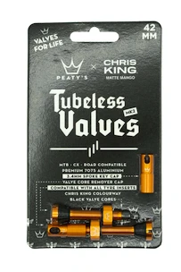 Valvola tubeless PEATY'S  X chris king (mk2) mango tubeless valves 42mm (ptv2-42-mng-12)