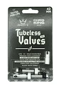 Valvola tubeless PEATY'S  X chris king (mk2) silver tubeless valves 42mm (ptv2-42-sil-12)