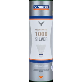 Volani da badminton Victor Nylon Shuttle 1000 Silver - White 6 Pack